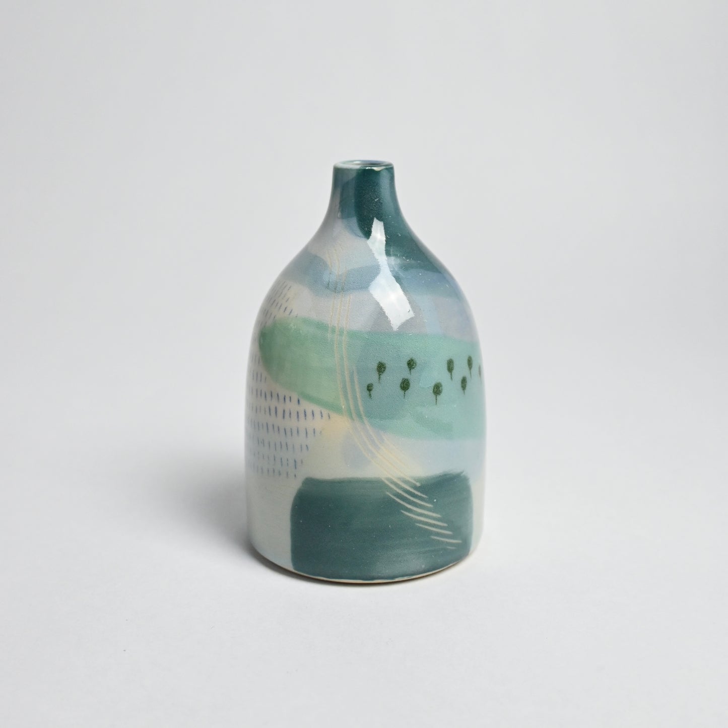 Ceramic Small Vase - Landscape #7