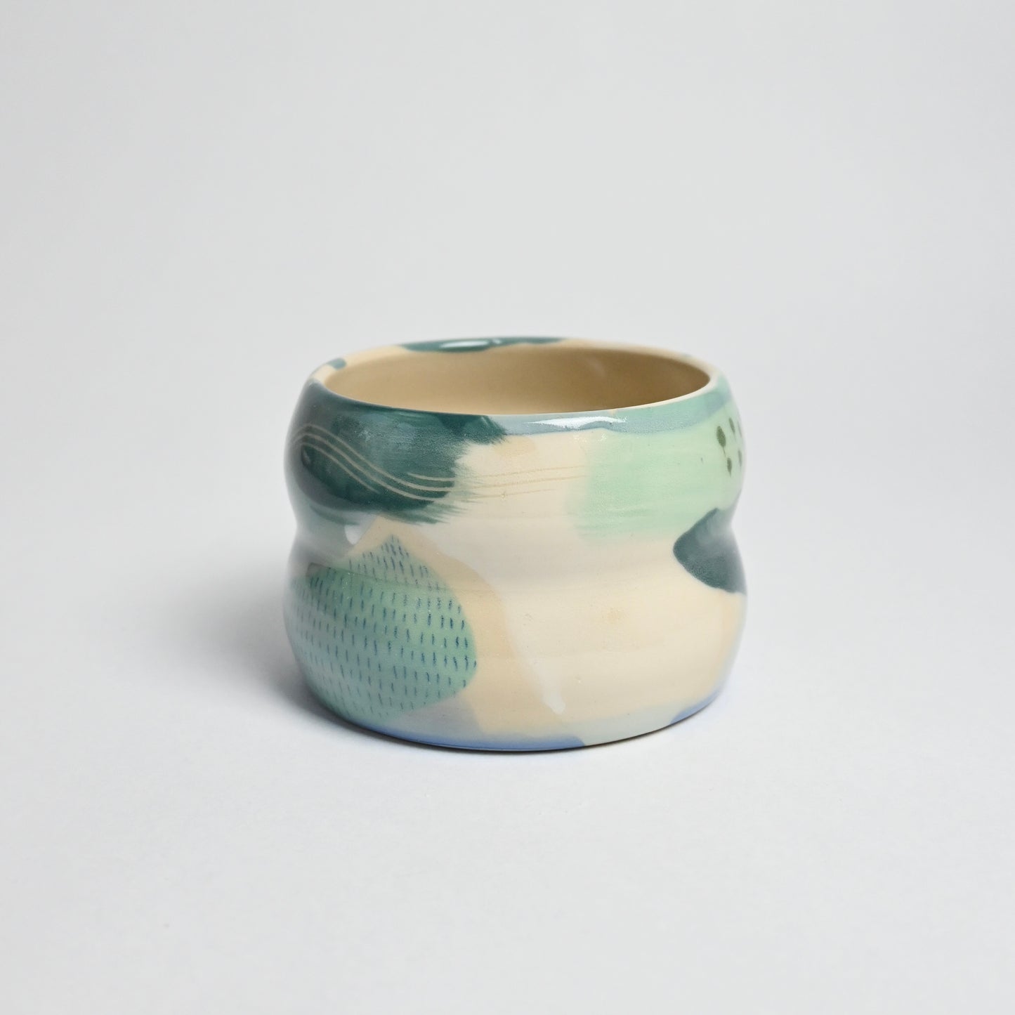 Ceramic Wavy Pot - Landscape #2