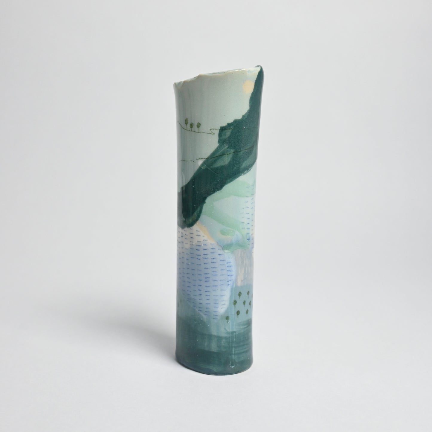 Ceramic Small Vase - Landscape #4