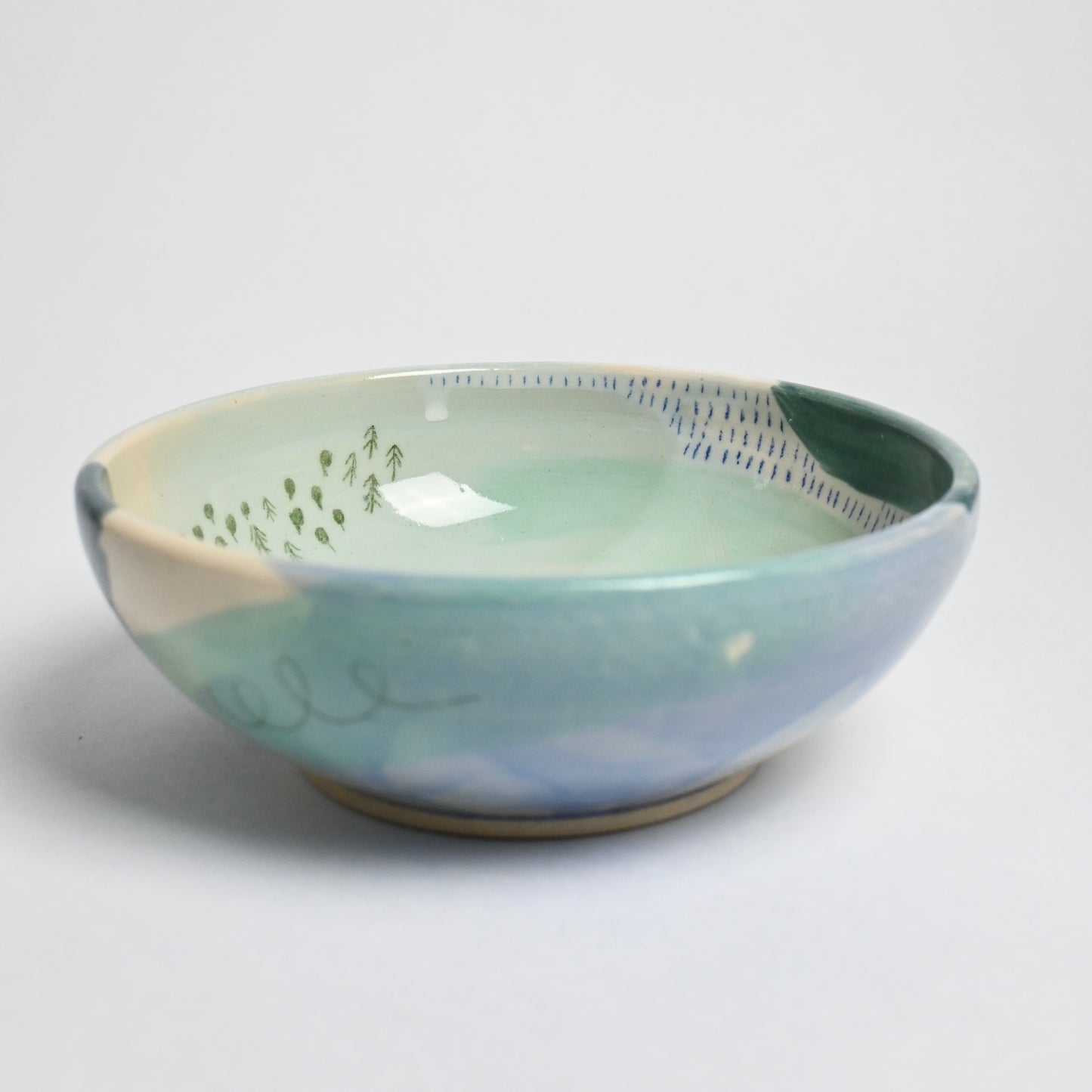 Ceramic Medium Bowl - Landscape #2