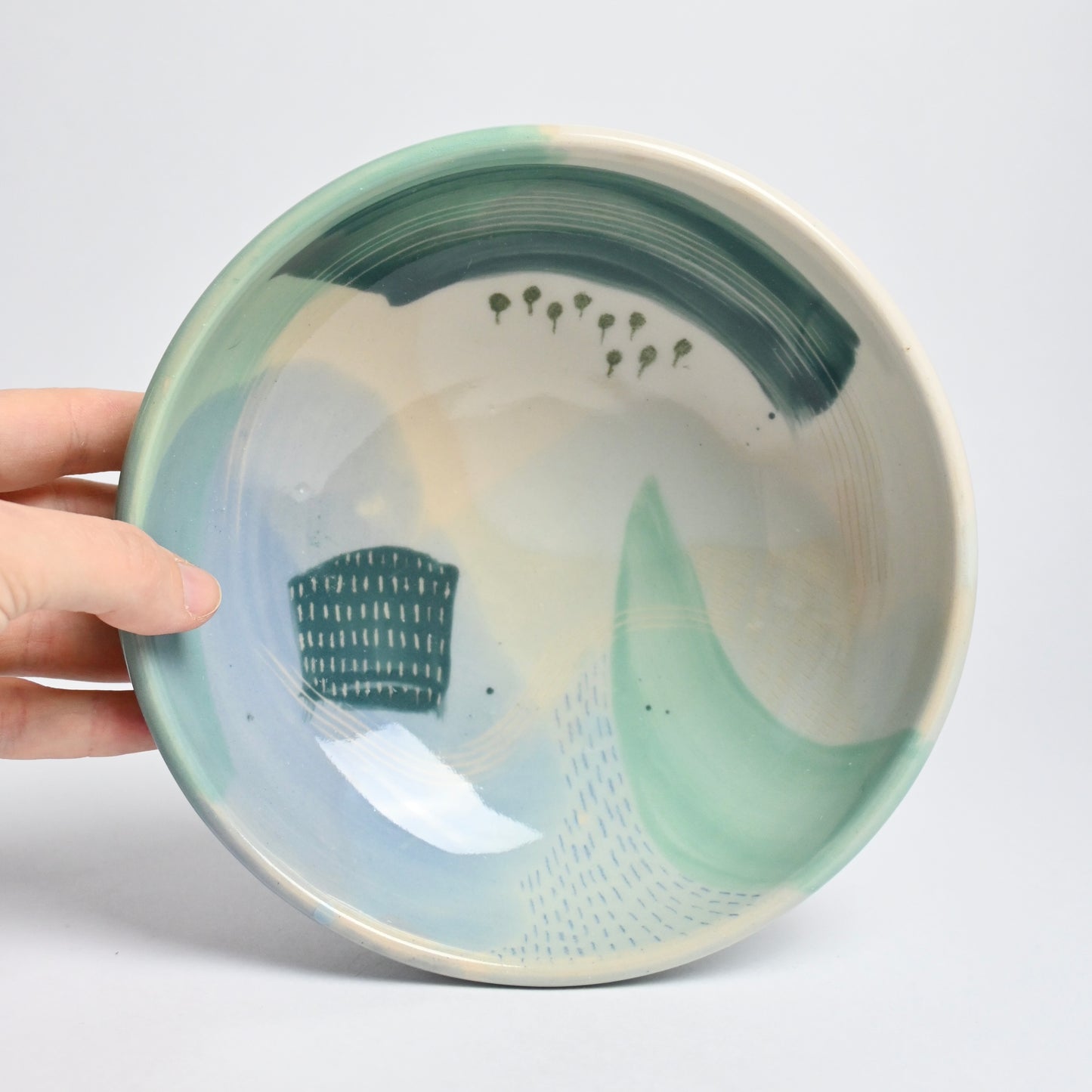 Ceramic Medium Bowl - Landscape #3