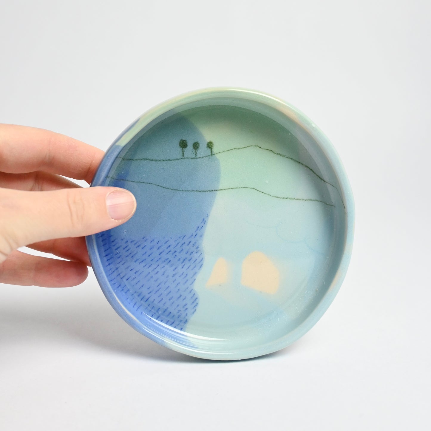 Ceramic Small Organic Plate - Landscape #1