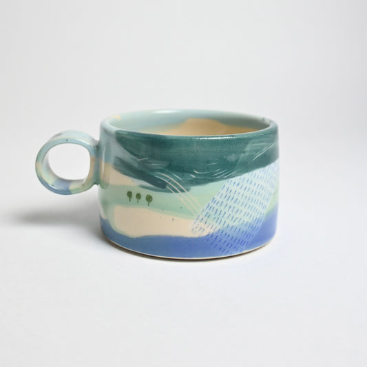 Ceramic Wide Mug - Landscape #11