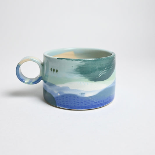 Ceramic Wide Mug - Landscape #6