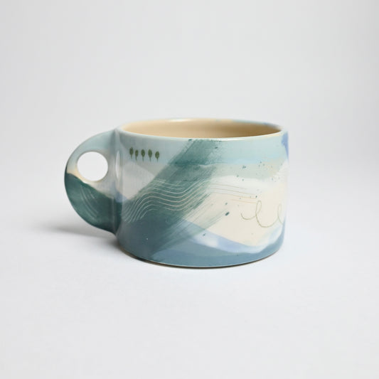 Ceramic Wide Mug - Landscape #4