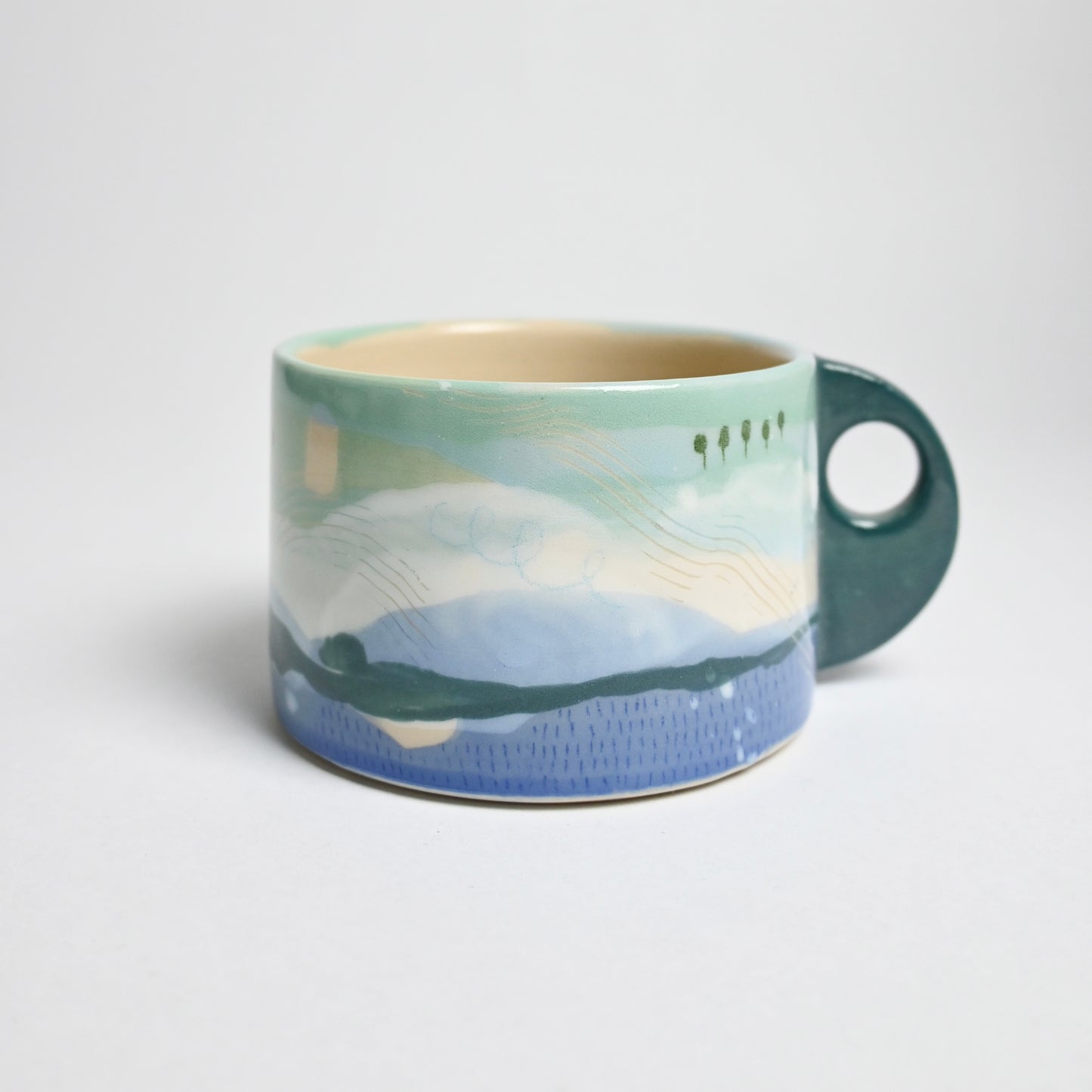 Ceramic Wide Mug - Landscape #3