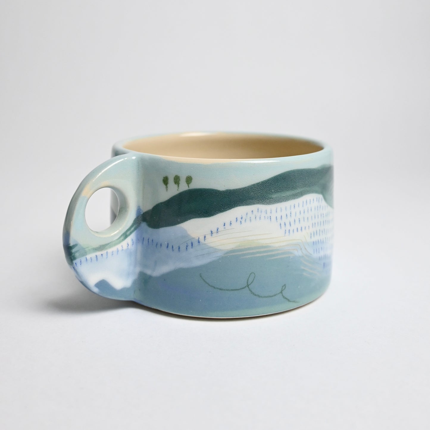 Ceramic Wide Mug - Landscape #1