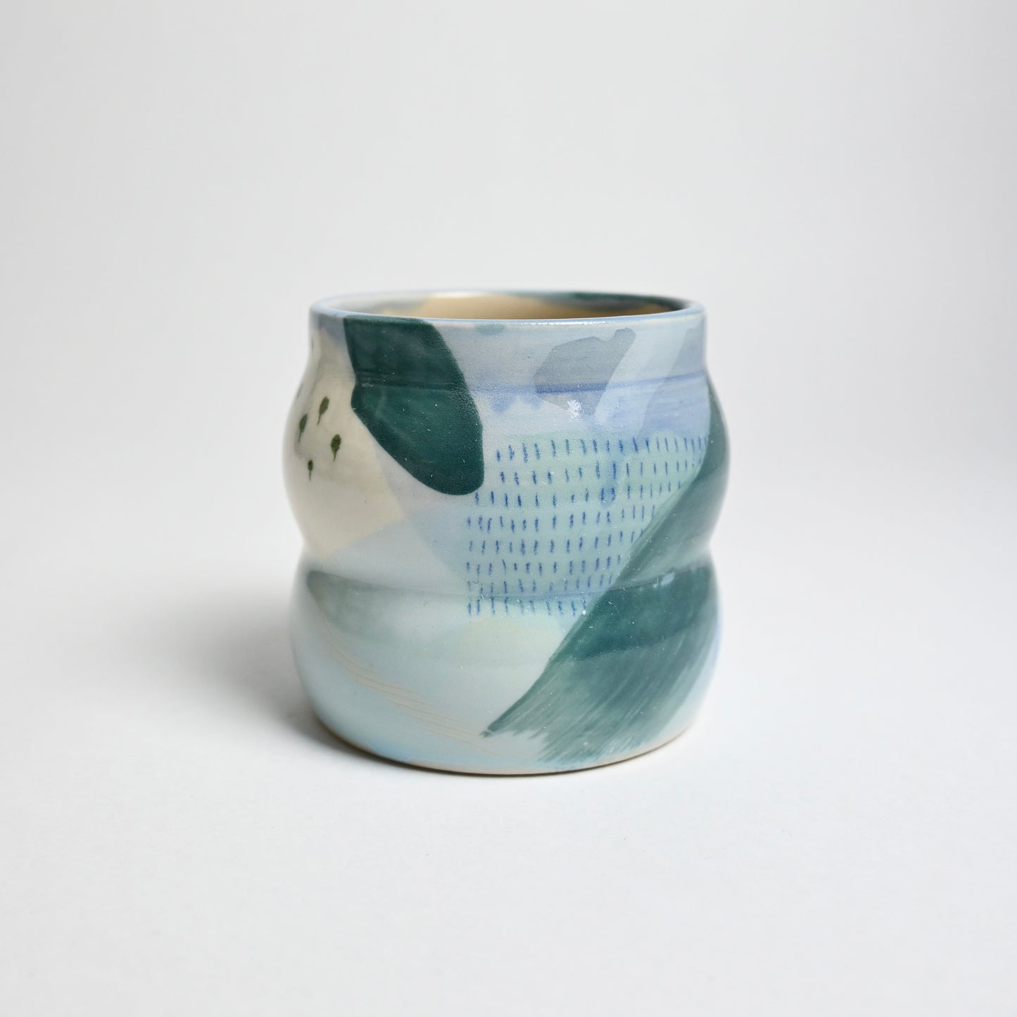 Ceramic Wavy Pot - Landscape #1