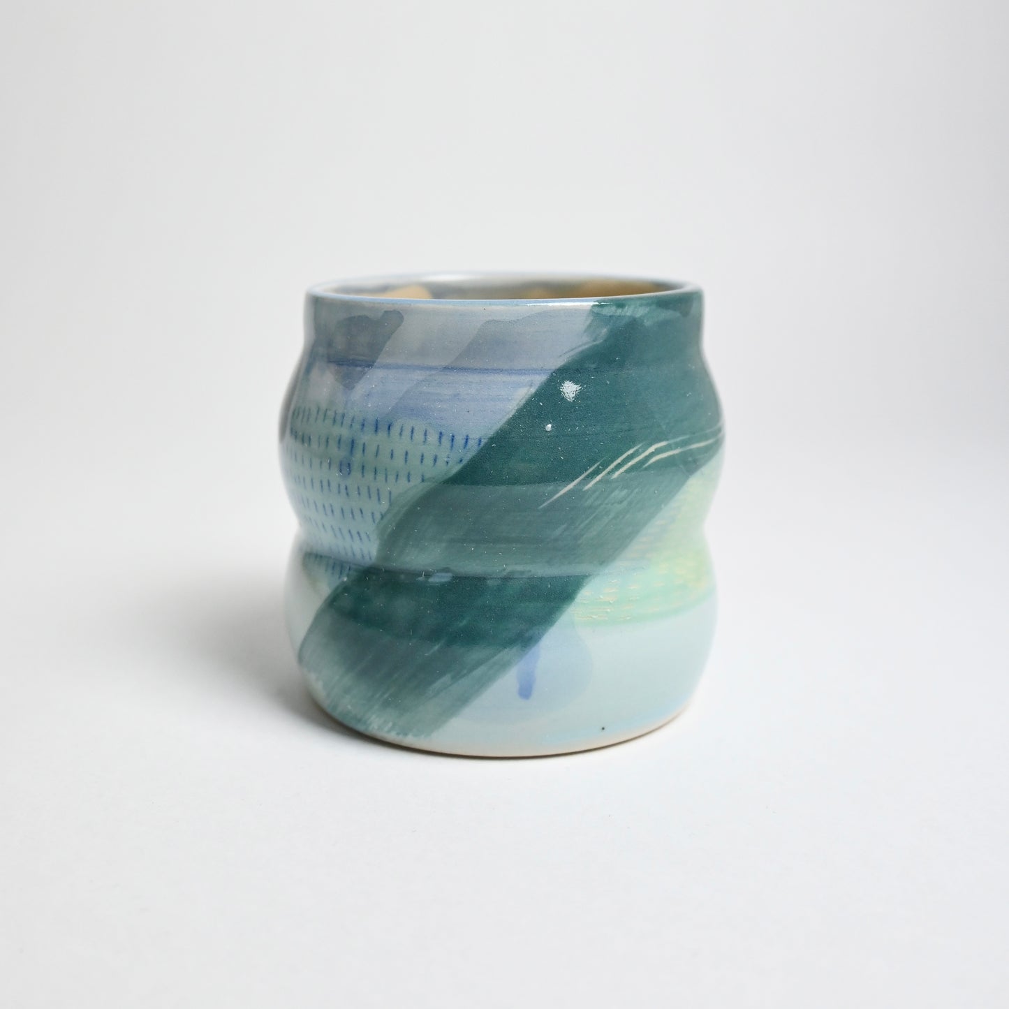 Ceramic Wavy Pot - Landscape #1