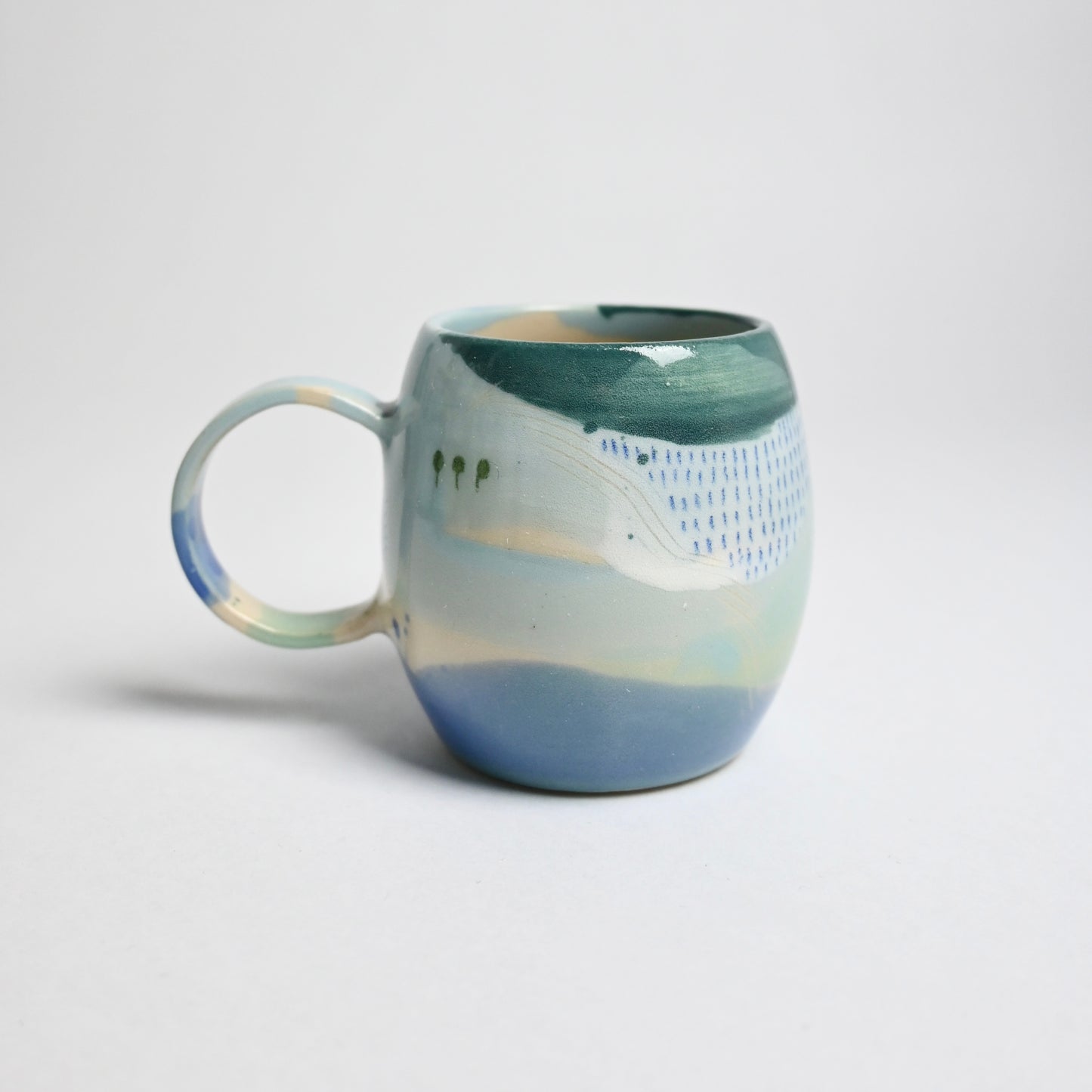 Ceramic Curvy Mug - Small Landscape #1