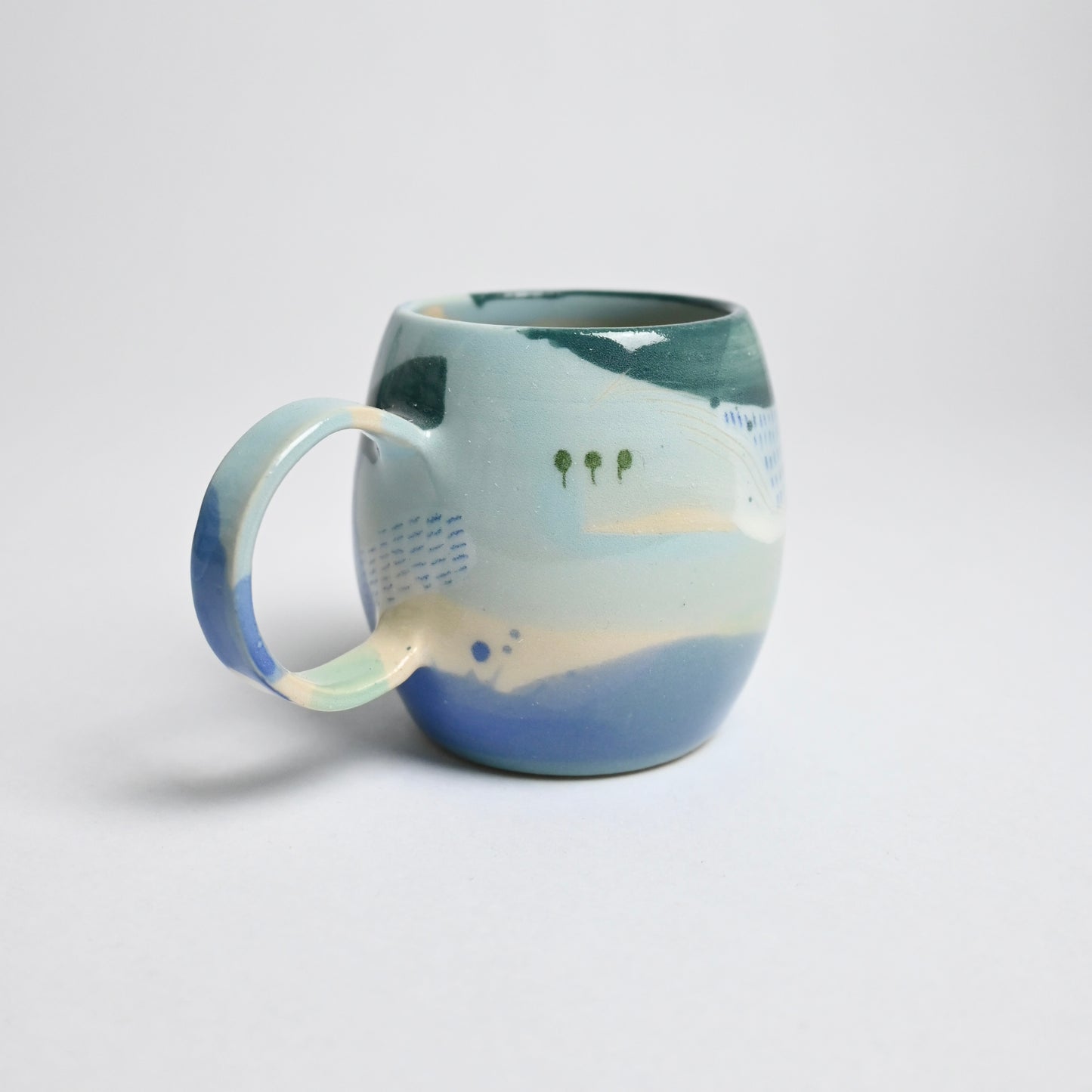 Ceramic Curvy Mug - Small Landscape #1