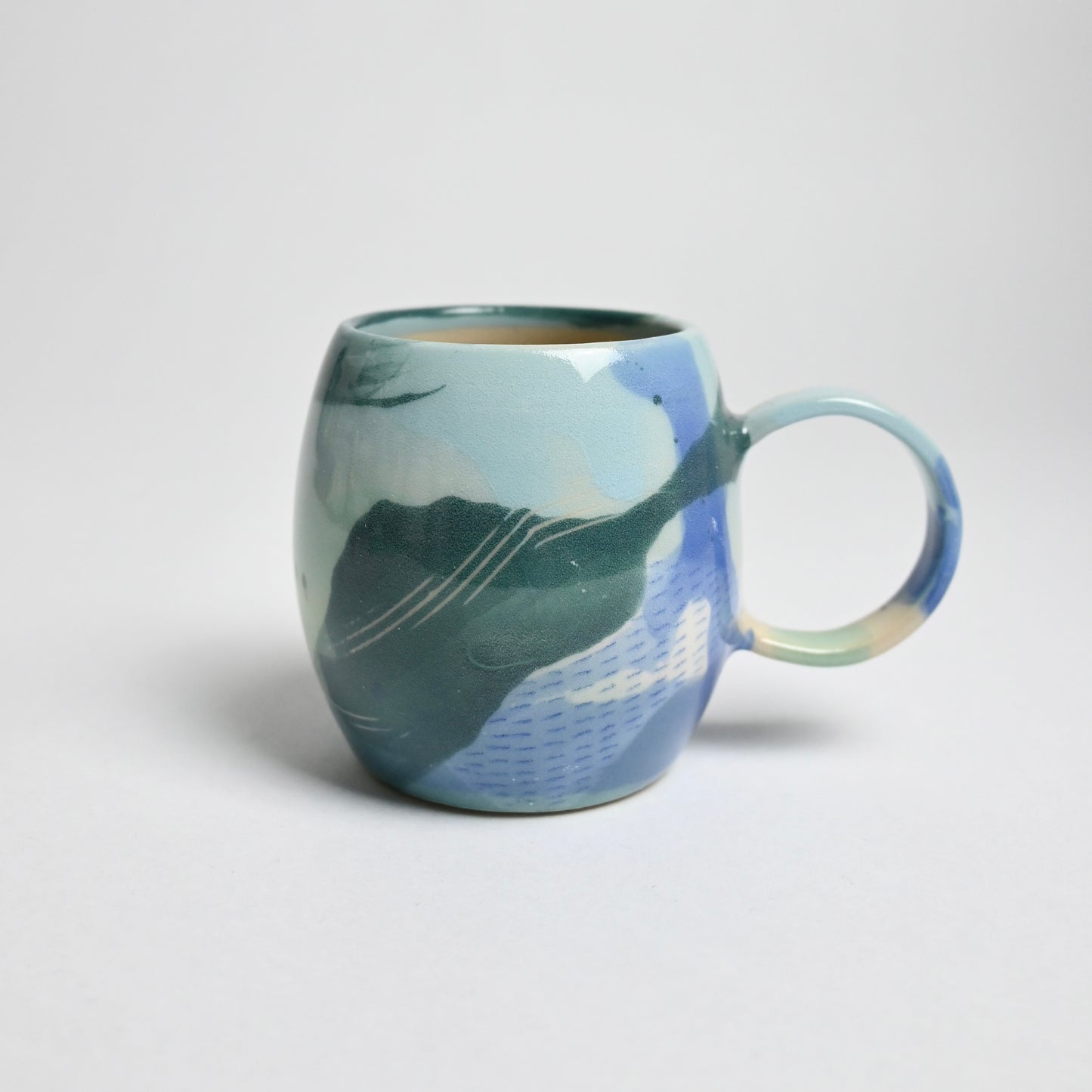 Ceramic Curvy Mug - Small Landscape #1