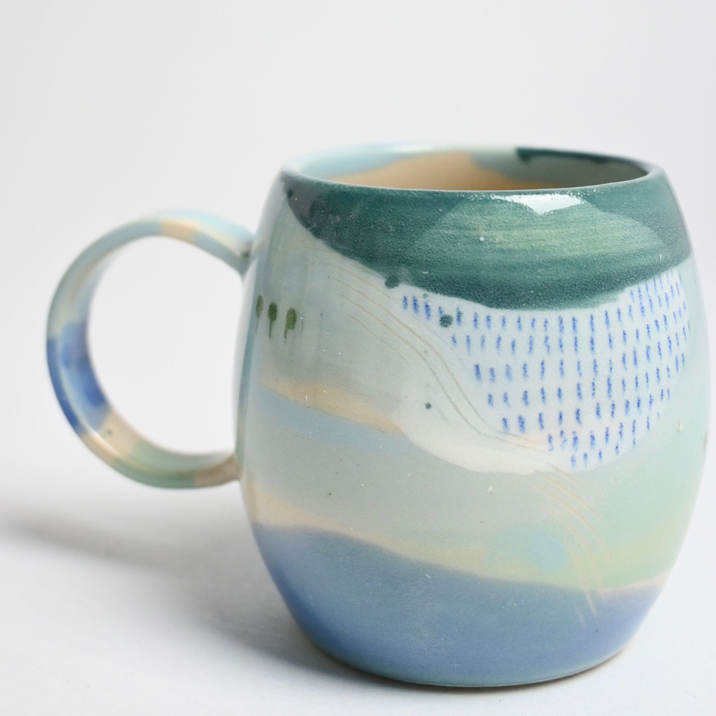 Ceramic Curvy Mug - Small Landscape #1