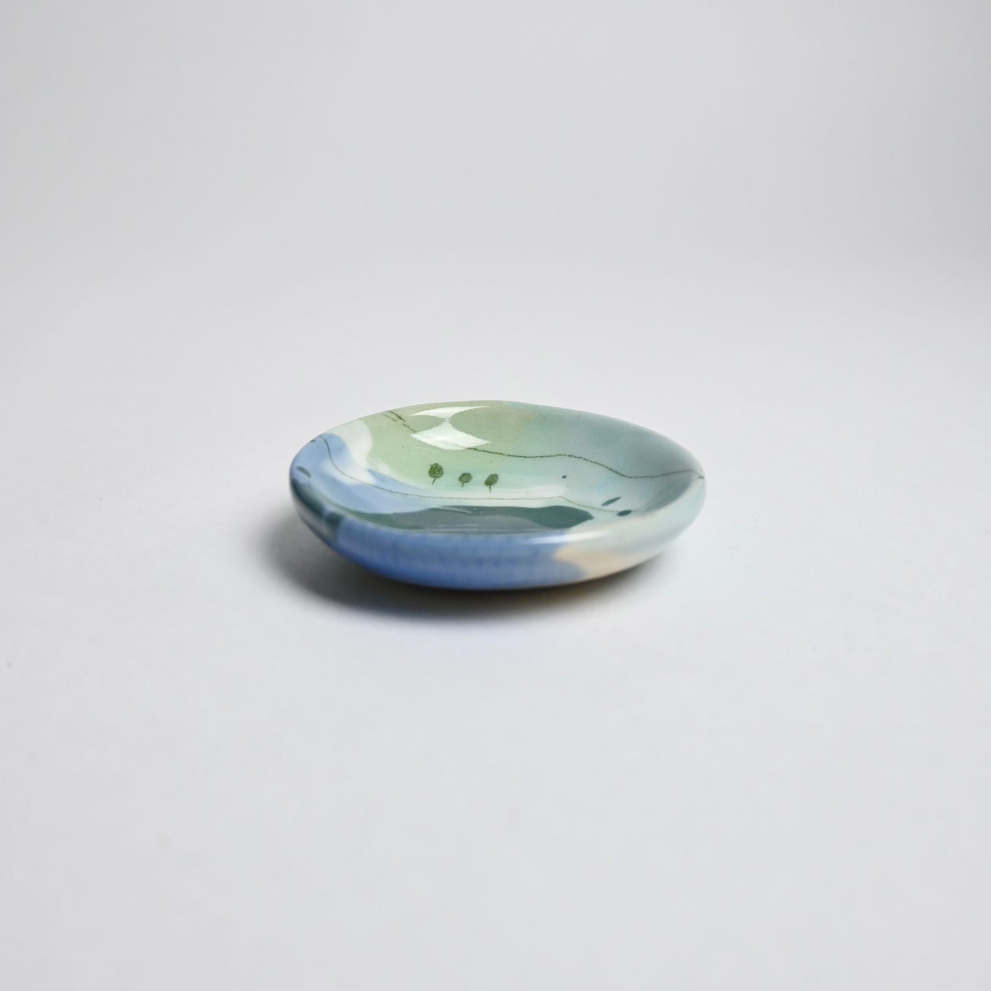 Ceramic Trinket Dish - Small Landscape #1