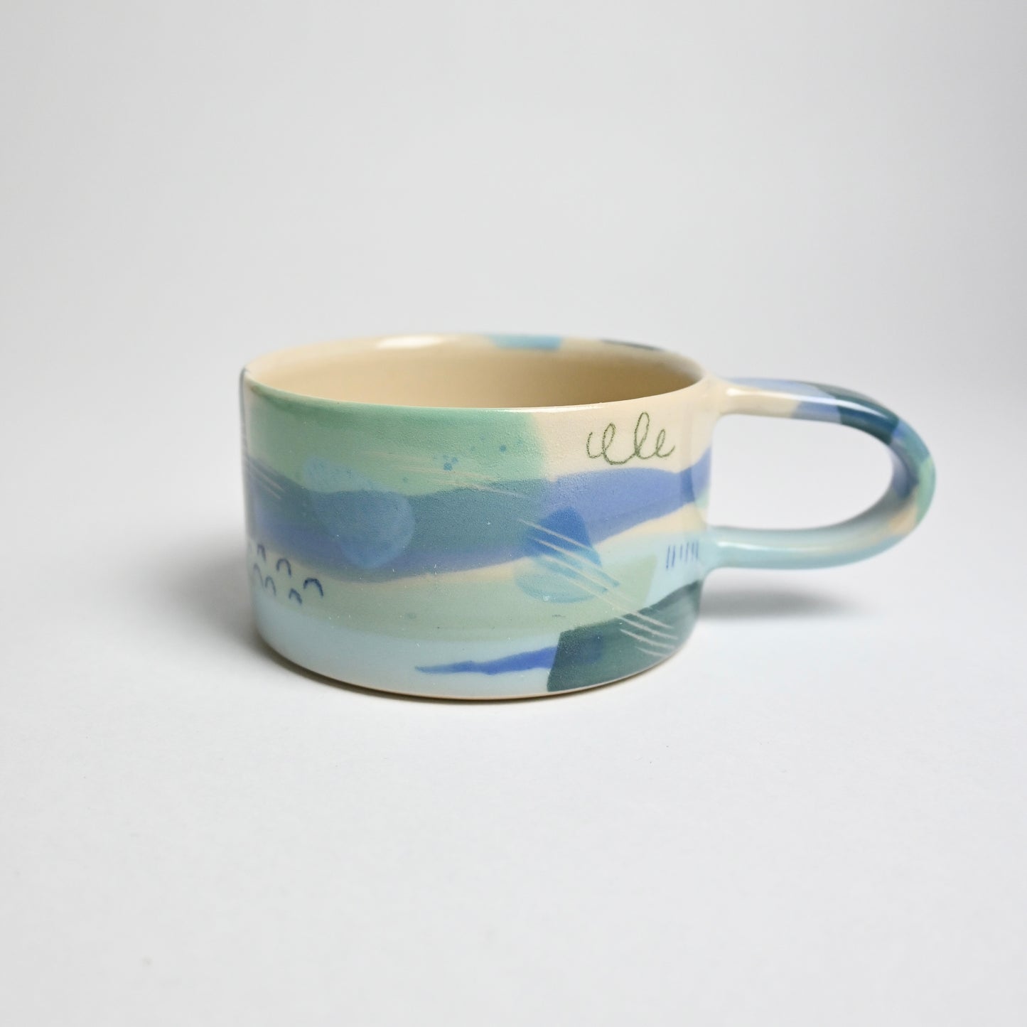 Ceramic Long Handled Mug - Landscape #1