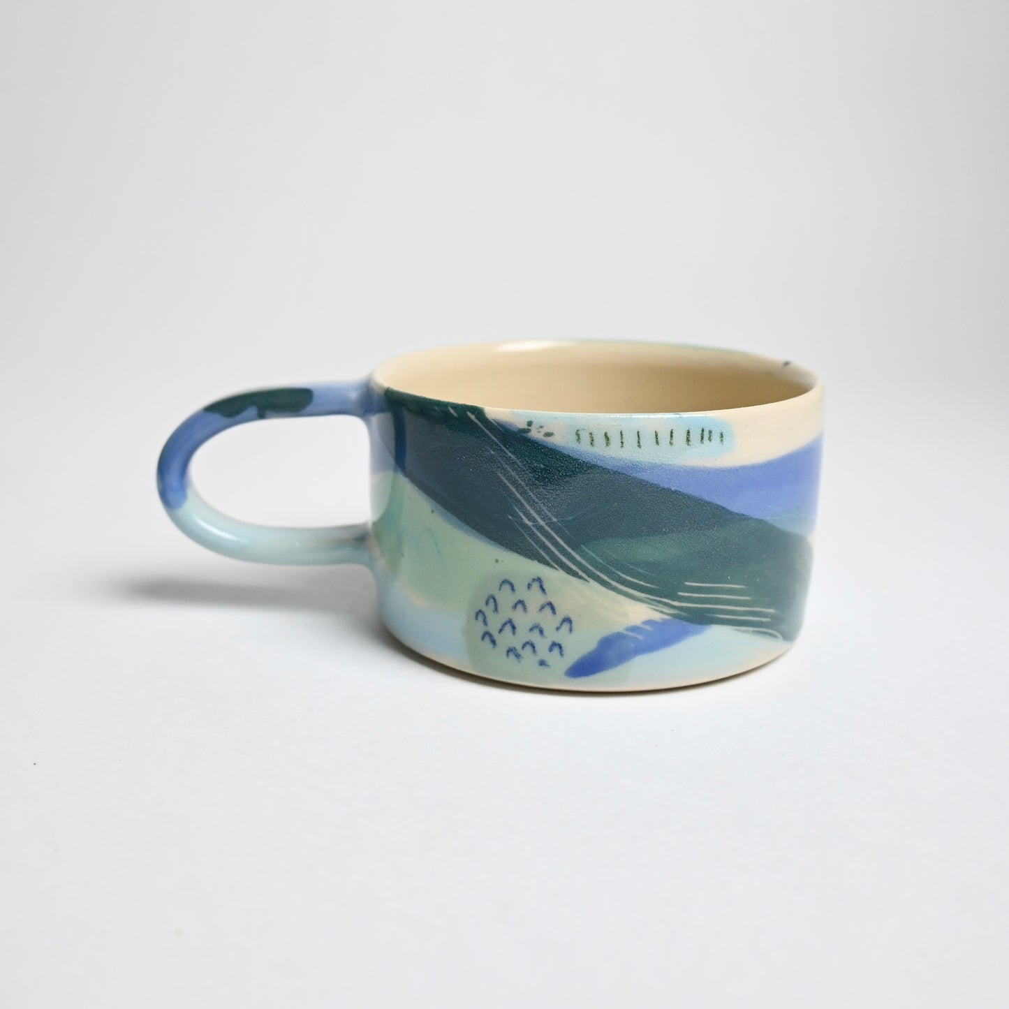 Ceramic Long Handled Mug - Landscape #1