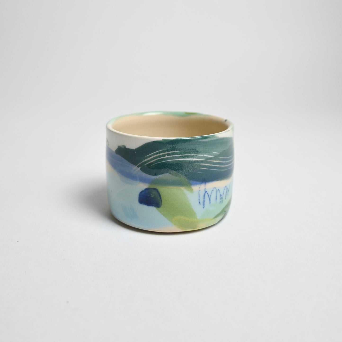 Ceramic Straight Sided Small Cup - Landscape #13