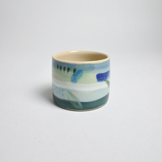 Ceramic Straight Sided Small Cup - Landscape #11