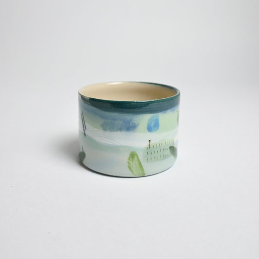 Ceramic Straight Sided Small Cup - Landscape #12