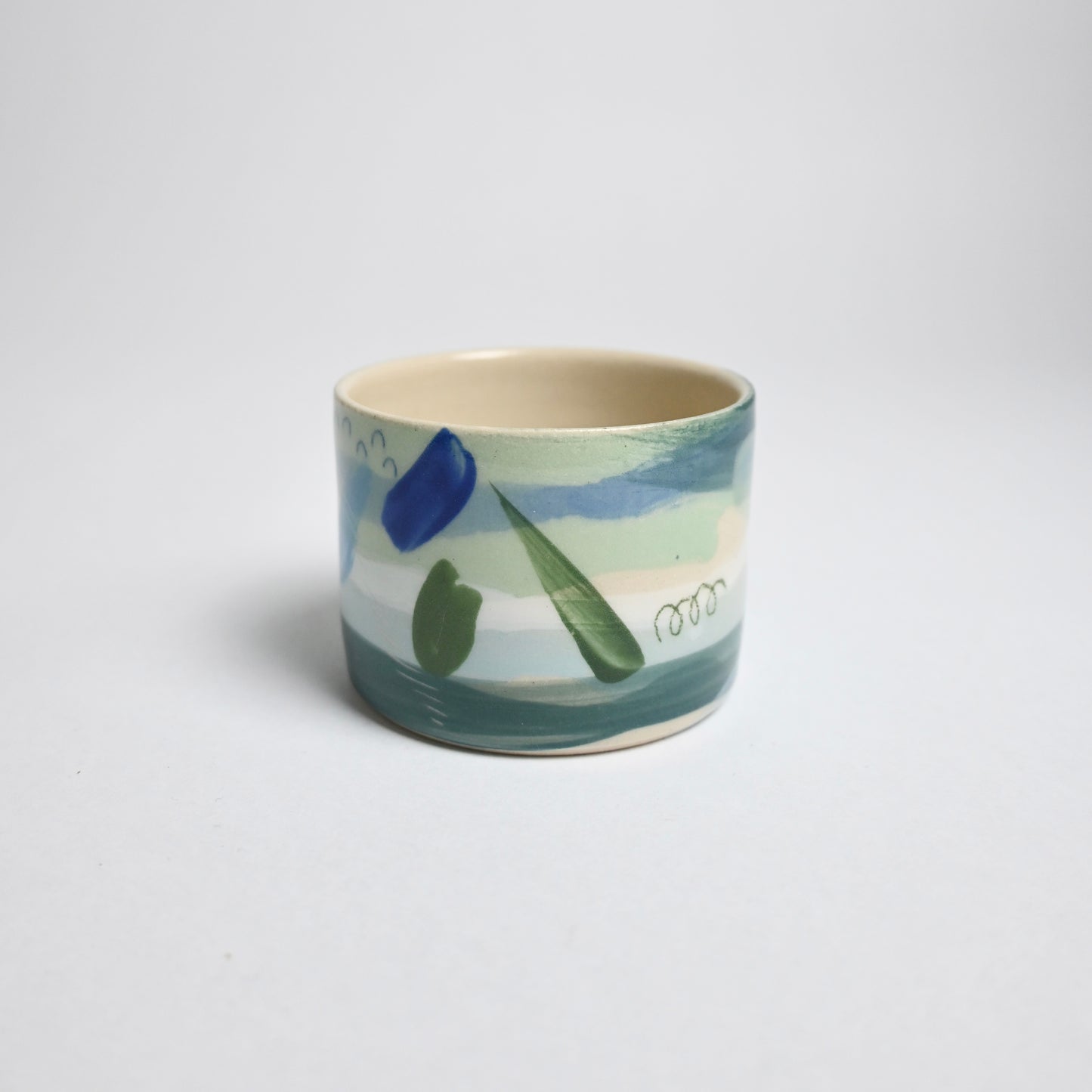 Ceramic Straight Sided Small Cup - Landscape #10