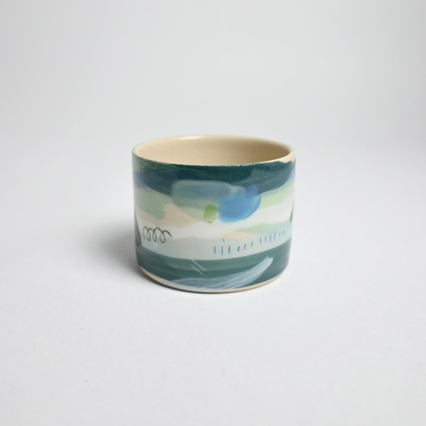 Ceramic Straight Sided Small Cup - Landscape #10