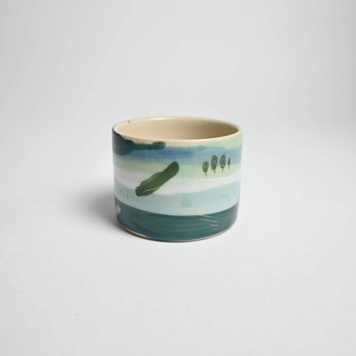 Ceramic Straight Sided Small Cup - Landscape #10