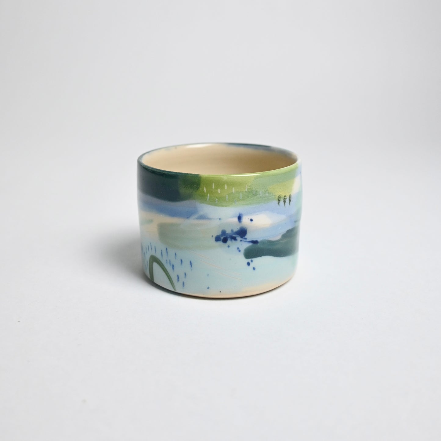 Ceramic Straight Sided Small Cup - Landscape #9