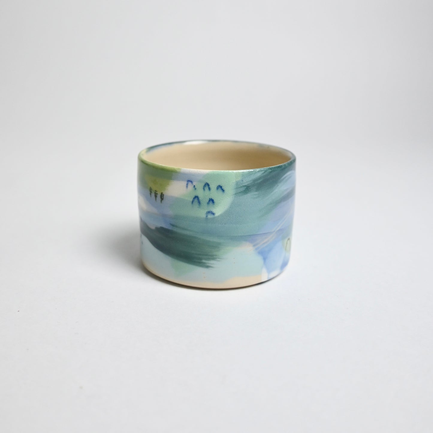 Ceramic Straight Sided Small Cup - Landscape #9