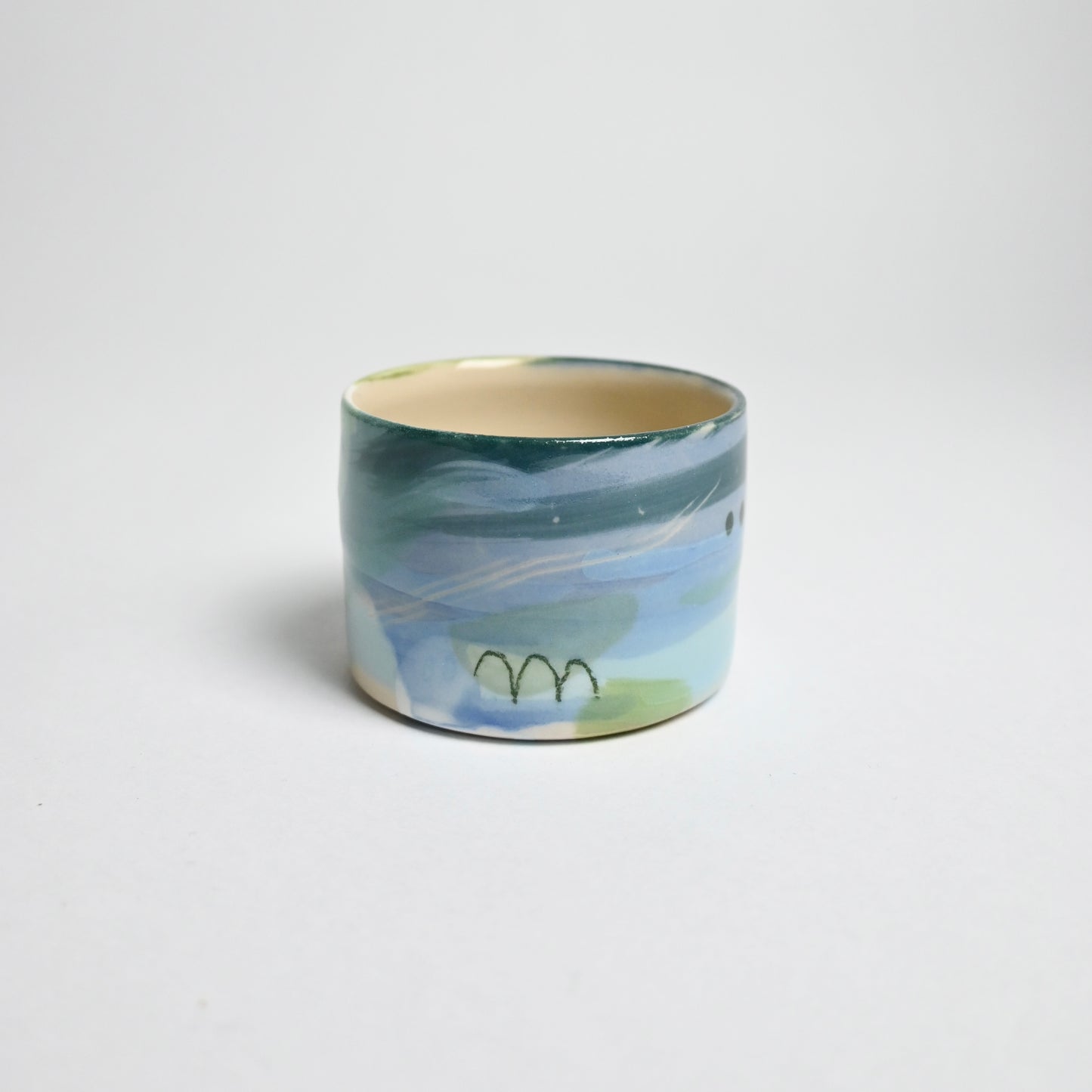 Ceramic Straight Sided Small Cup - Landscape #9