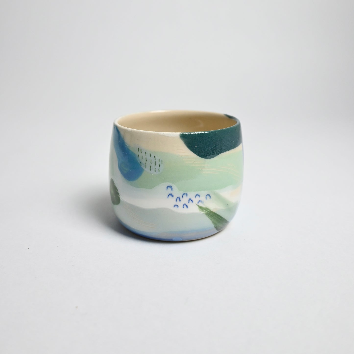 Ceramic Curvy Small Cup - Landscape #1