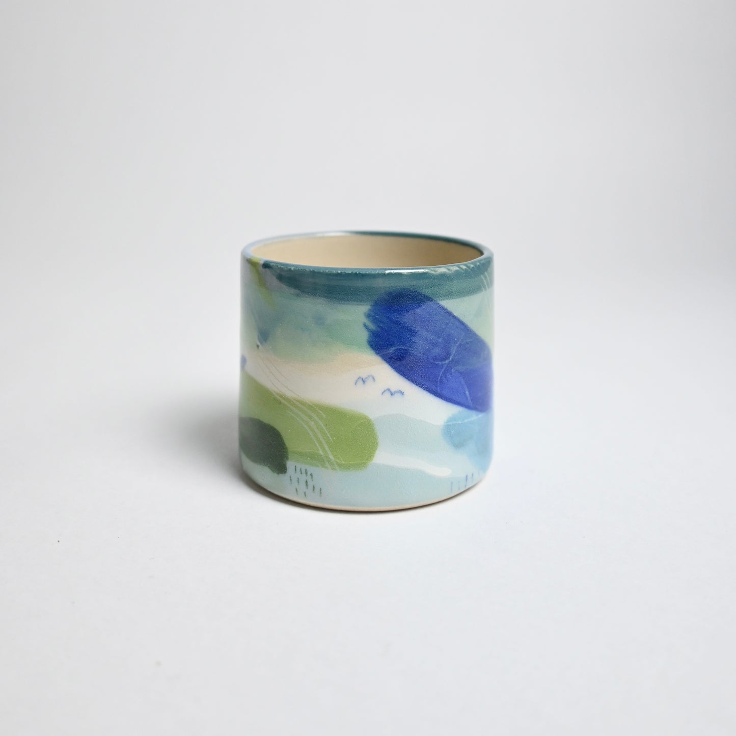 Ceramic Straight Sided Small Cup - Landscape #8