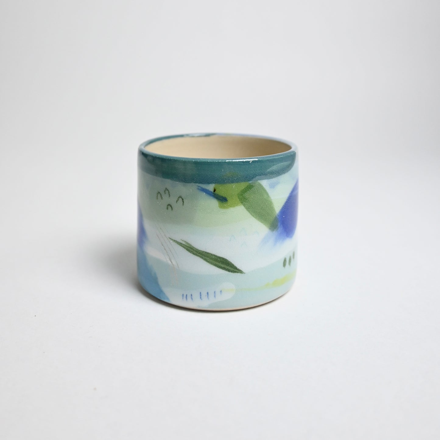 Ceramic Straight Sided Small Cup - Landscape #8