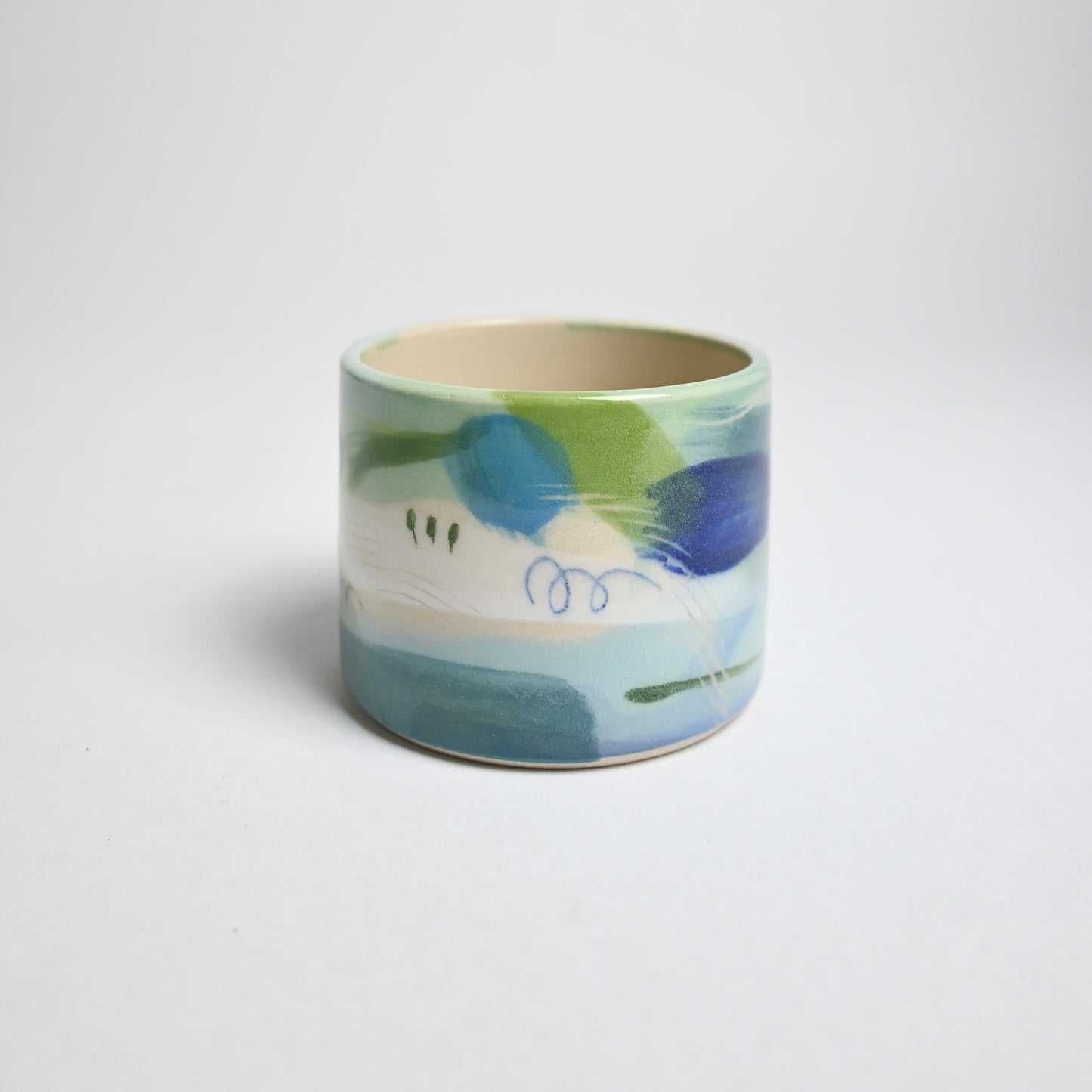 Ceramic Straight Sided Small Cup - Landscape #7