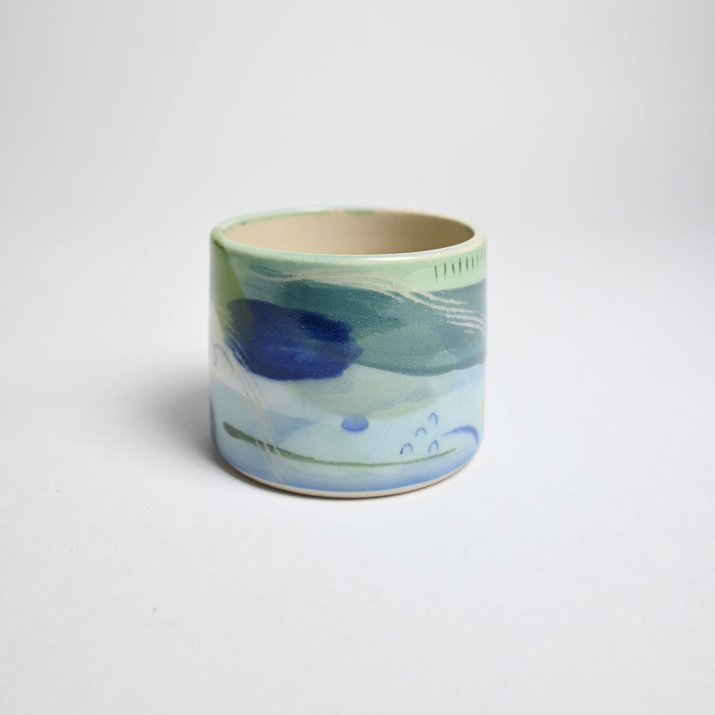 Ceramic Straight Sided Small Cup - Landscape #7