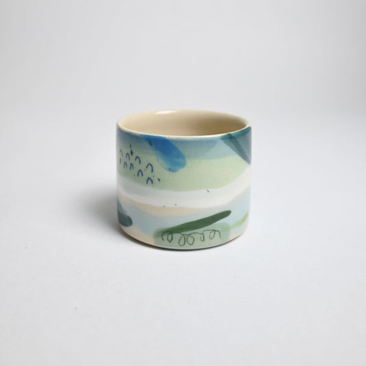 Ceramic Straight Sided Small Cup - Landscape #6