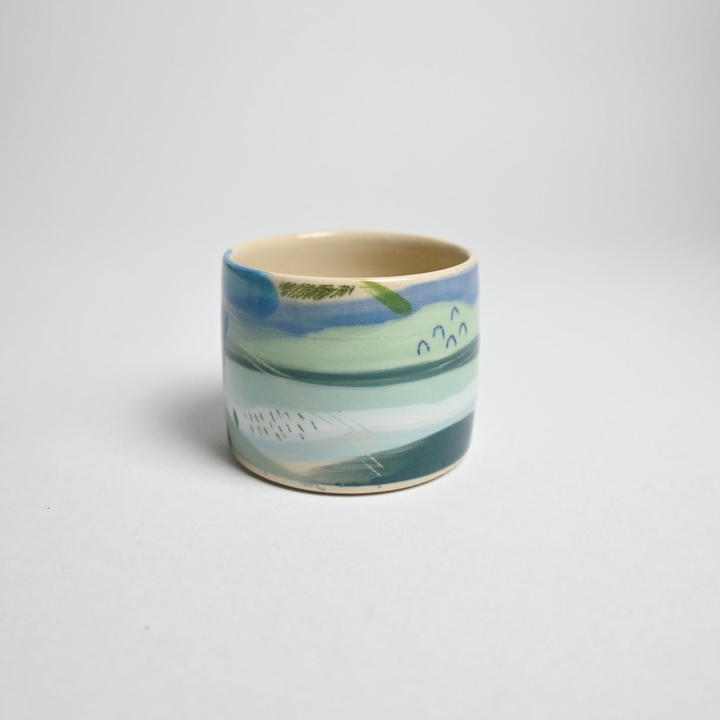 Ceramic Straight Sided Small Cup - Landscape #4