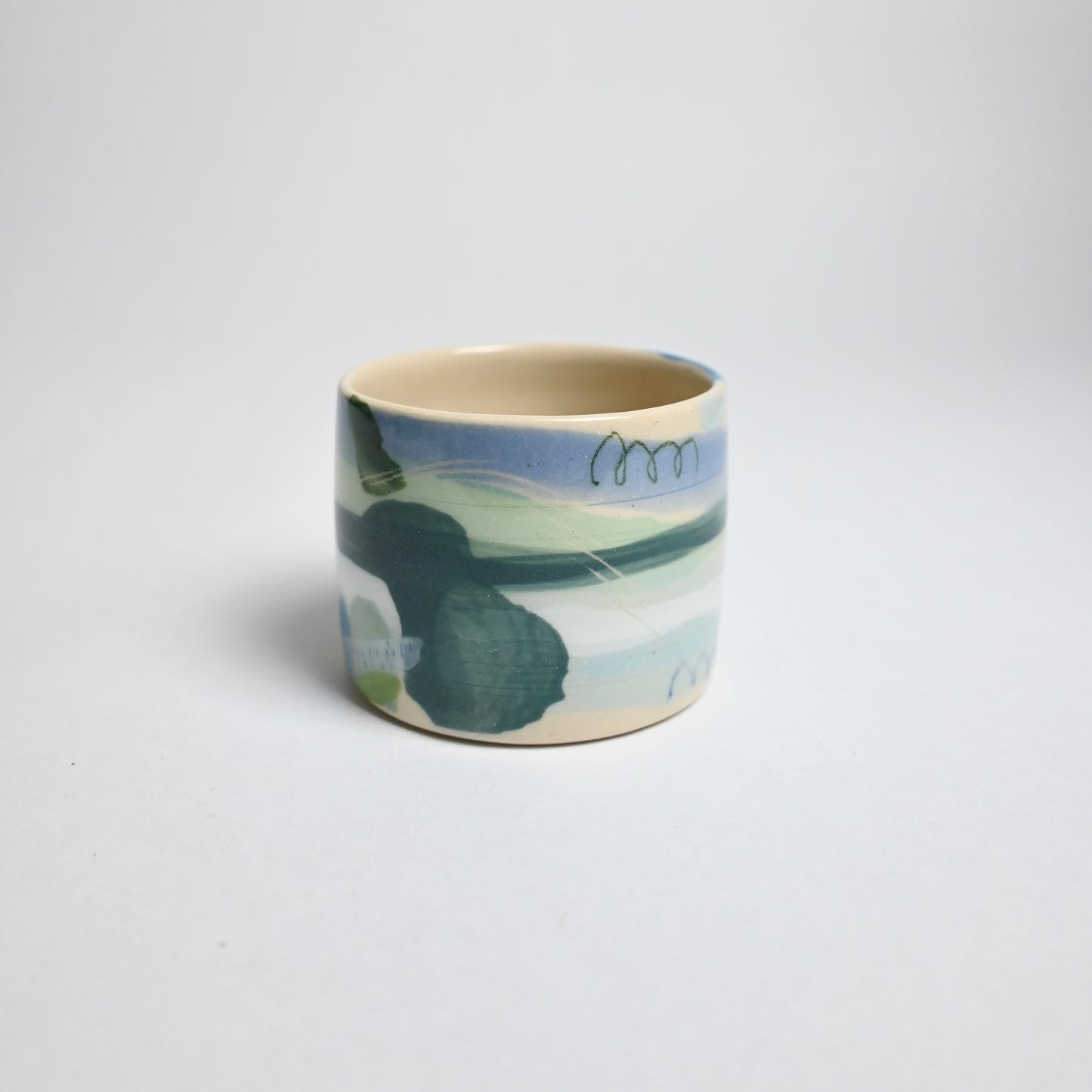 Ceramic Straight Sided Small Cup - Landscape #4