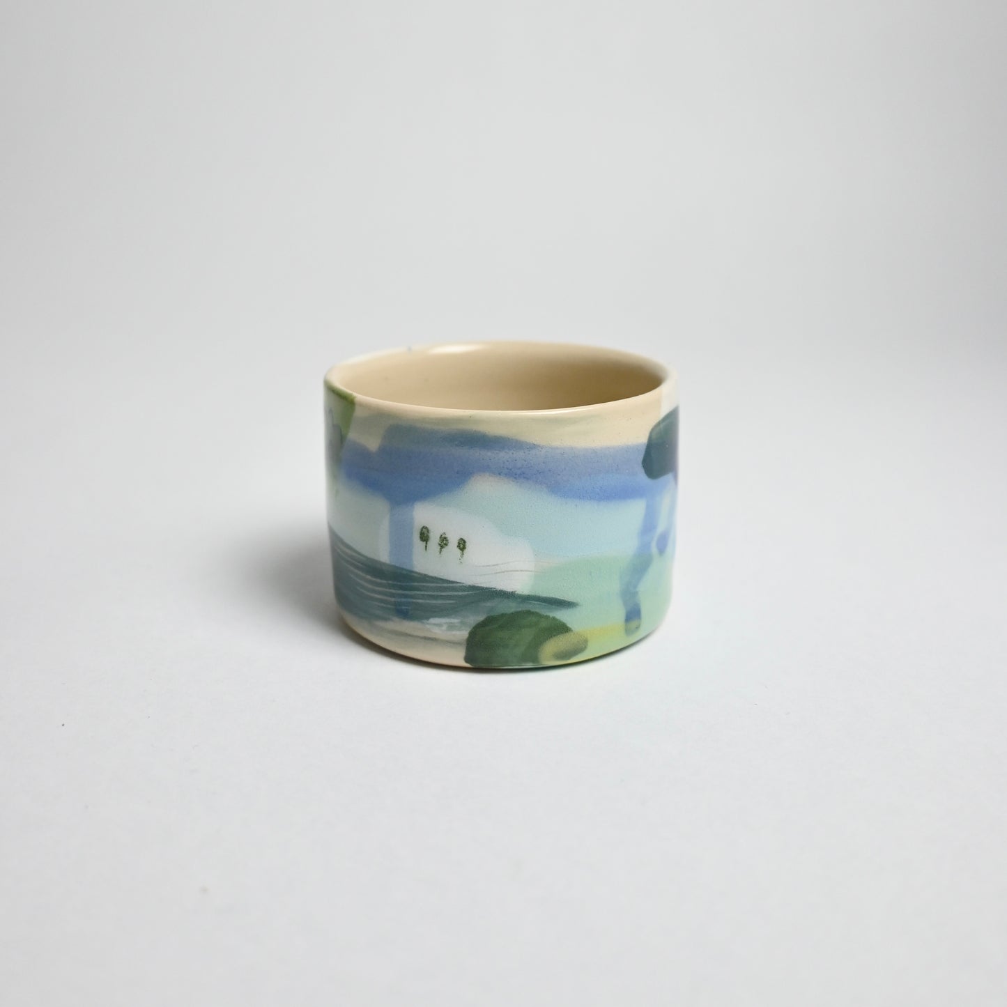 Ceramic Straight Sided Small Cup - Landscape #3