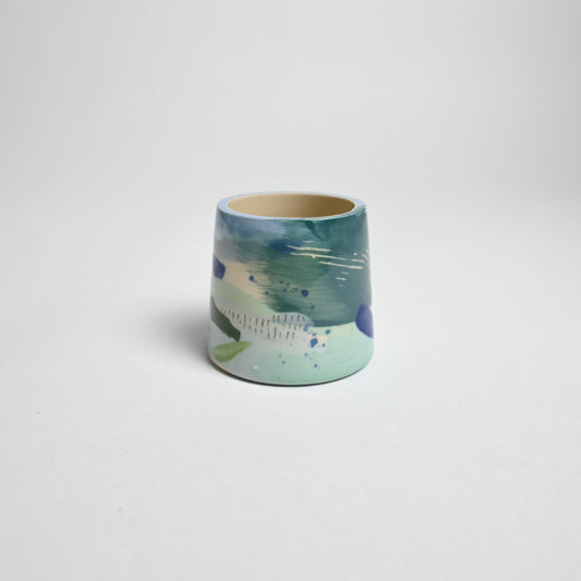 Ceramic Matchstick Pot - Landscape #2