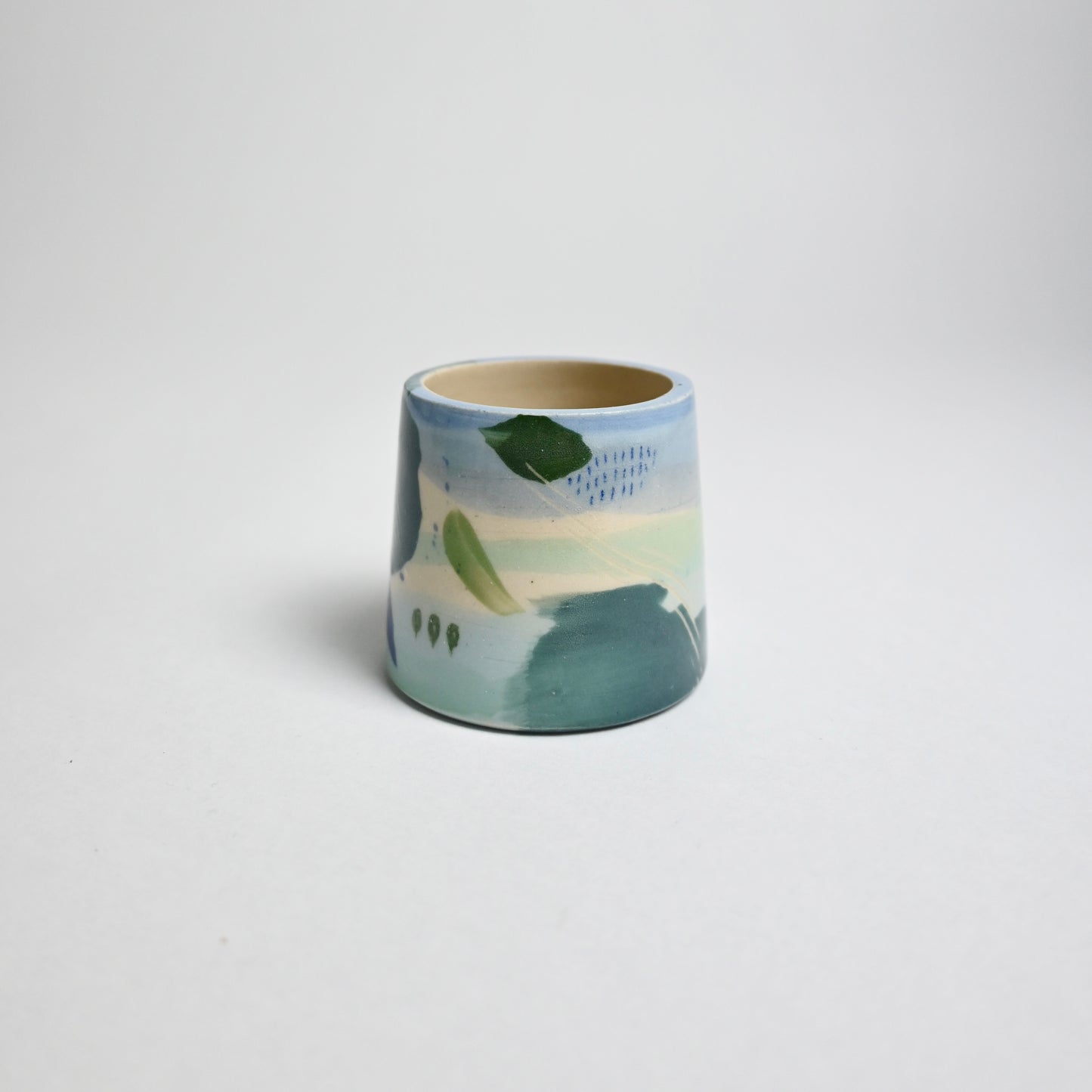 Ceramic Matchstick Pot - Landscape #2