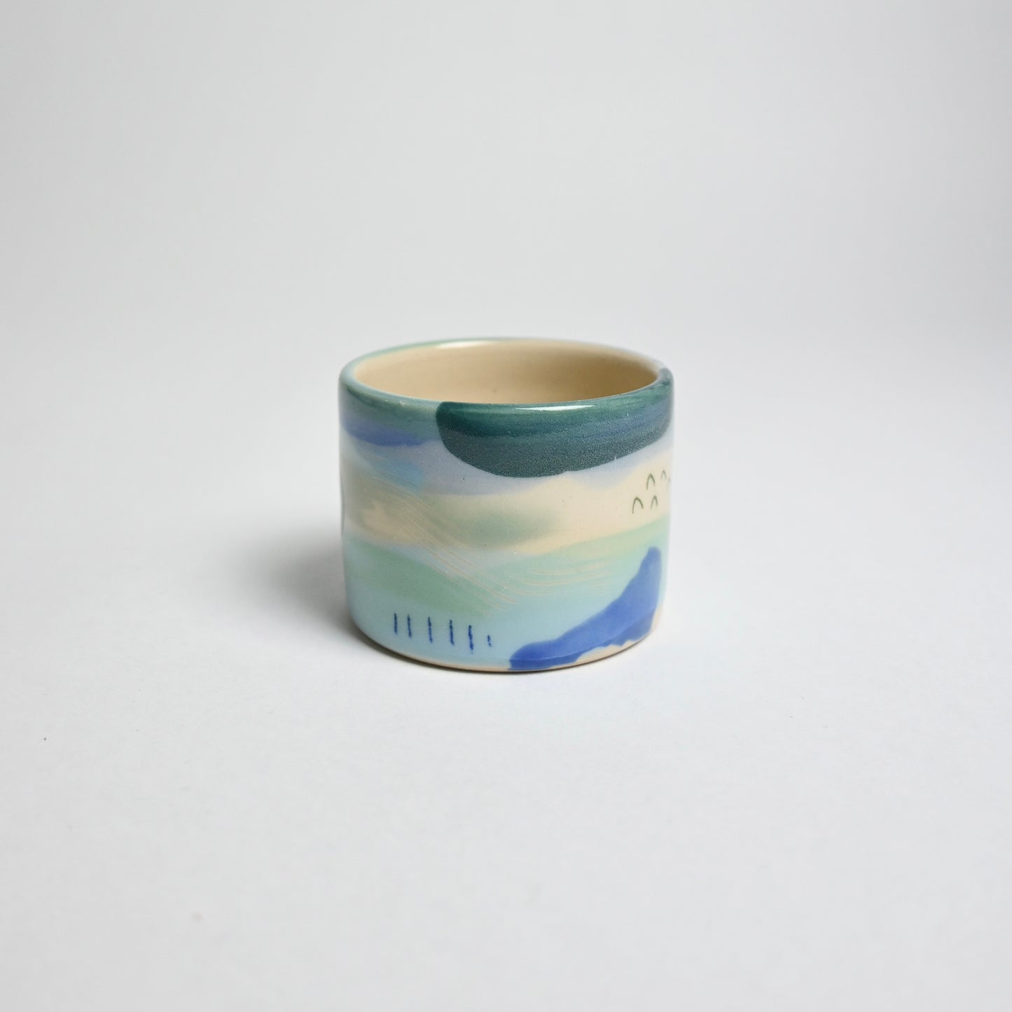 Ceramic Straight Sided Small Cup - Landscape #2