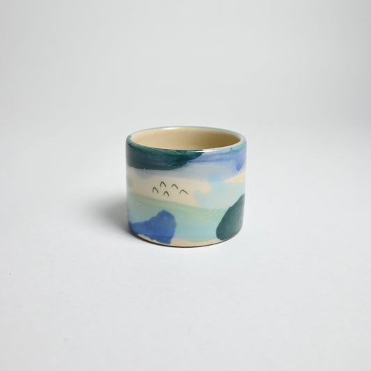 Ceramic Straight Sided Small Cup - Landscape #2