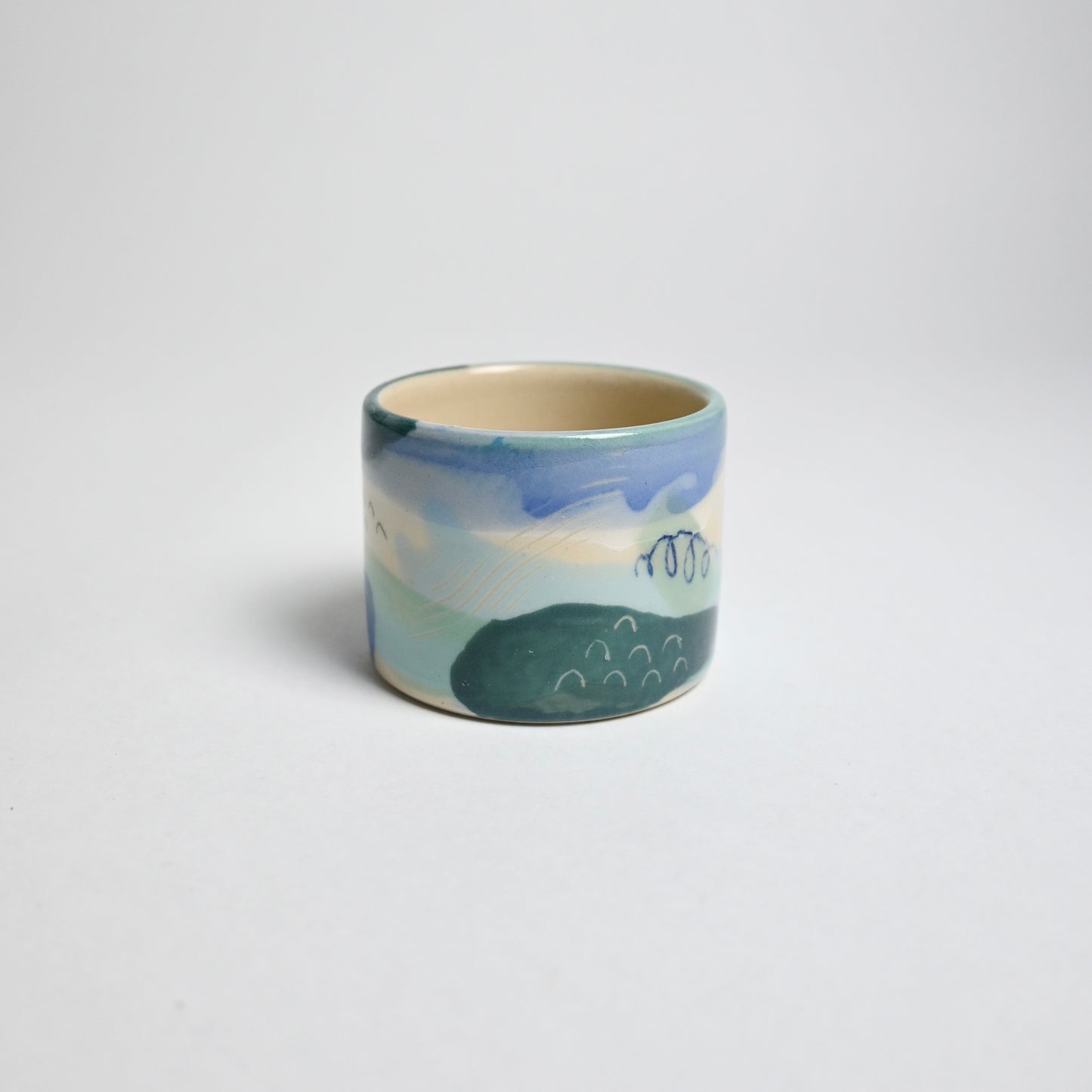 Ceramic Straight Sided Small Cup - Landscape #2