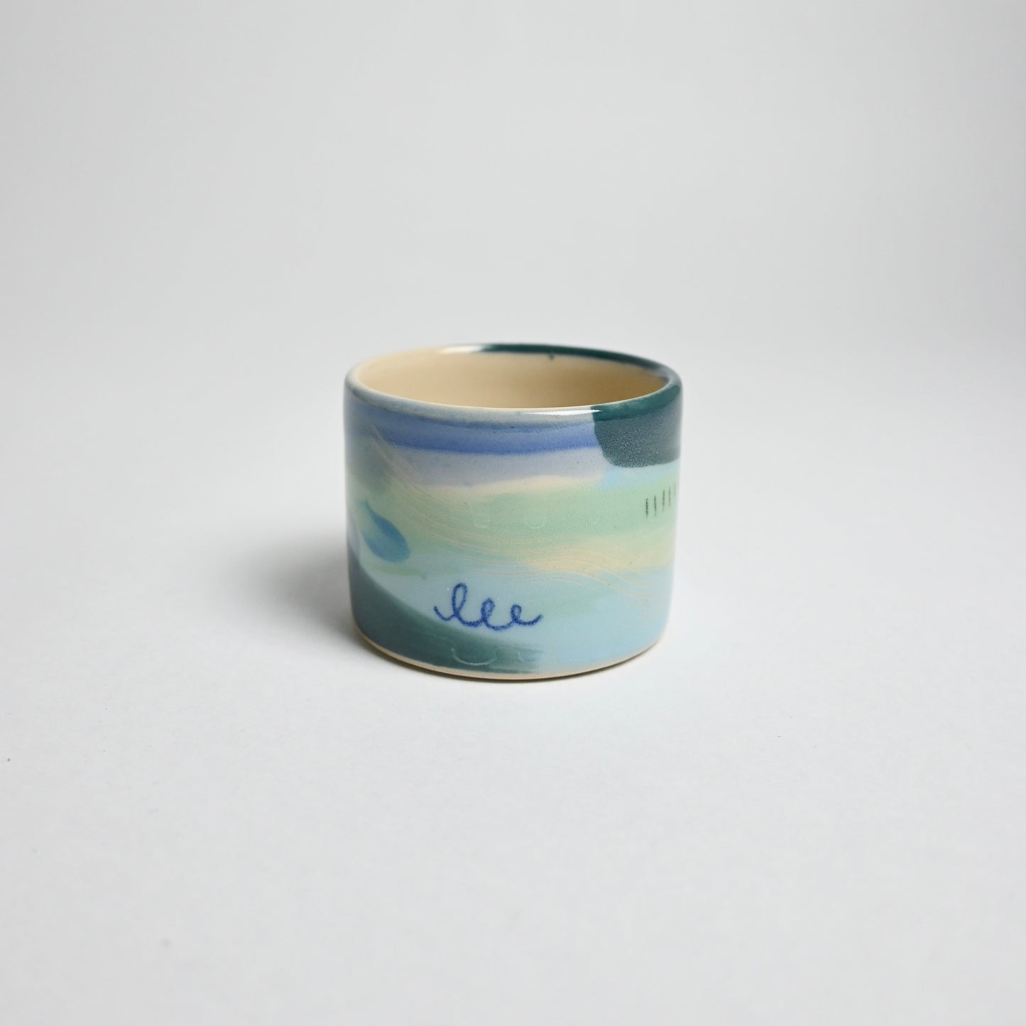 Ceramic Straight Sided Small Cup - Landscape #1