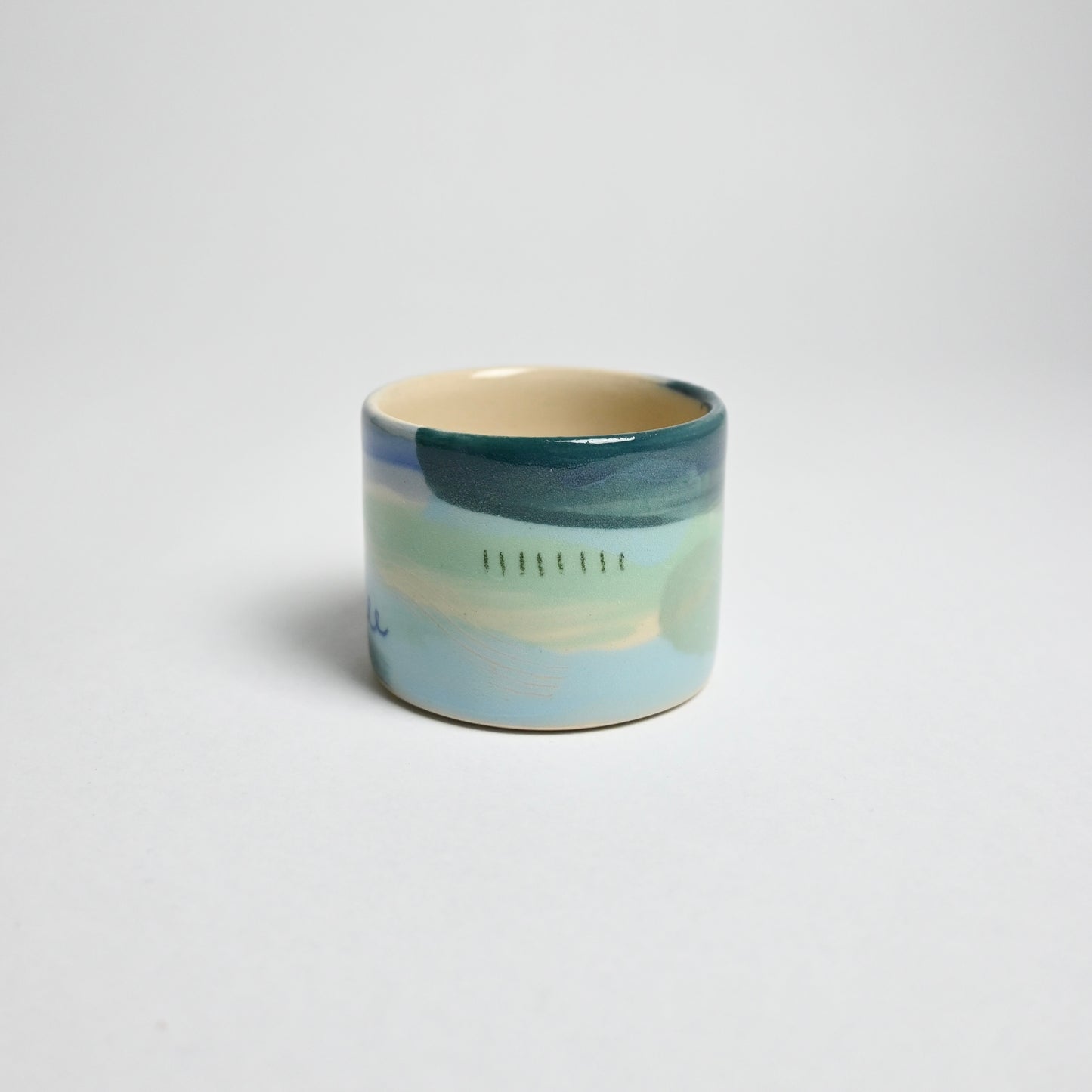 Ceramic Straight Sided Small Cup - Landscape #1