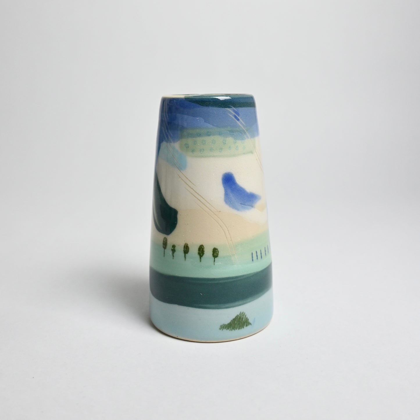 Ceramic Tapered Vase - Landscape #1