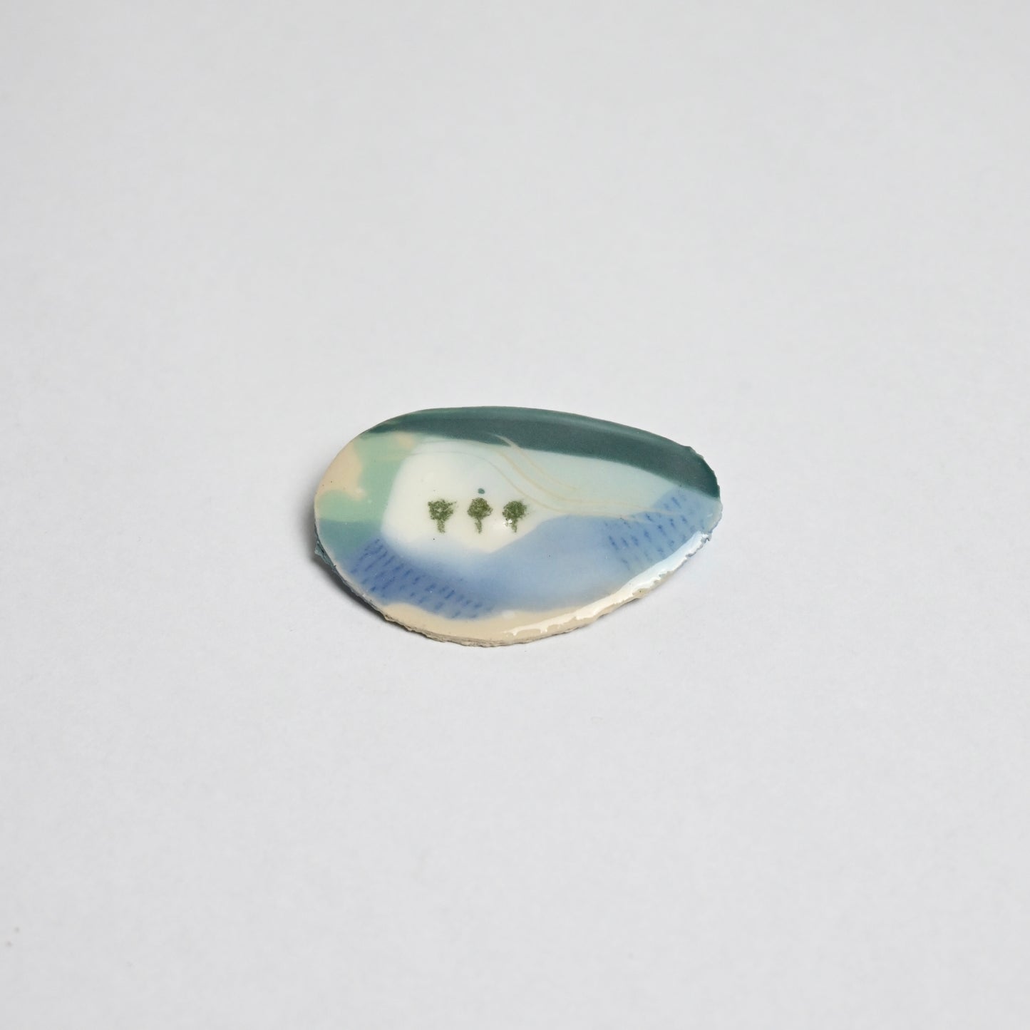 Ceramic Brooch - Landscape #1