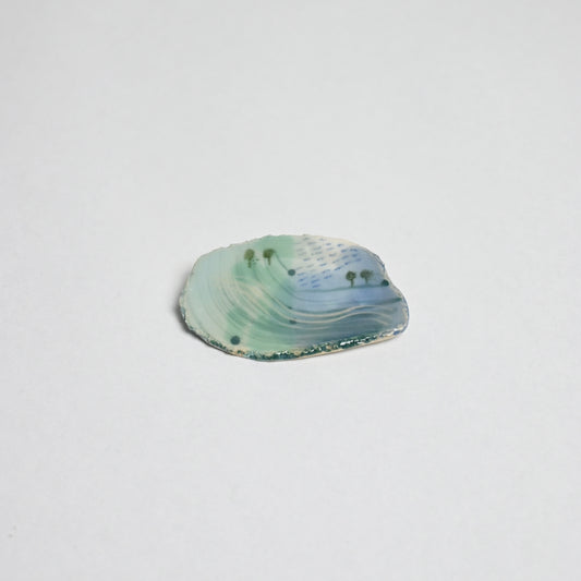 Ceramic Brooch - Landscape #2