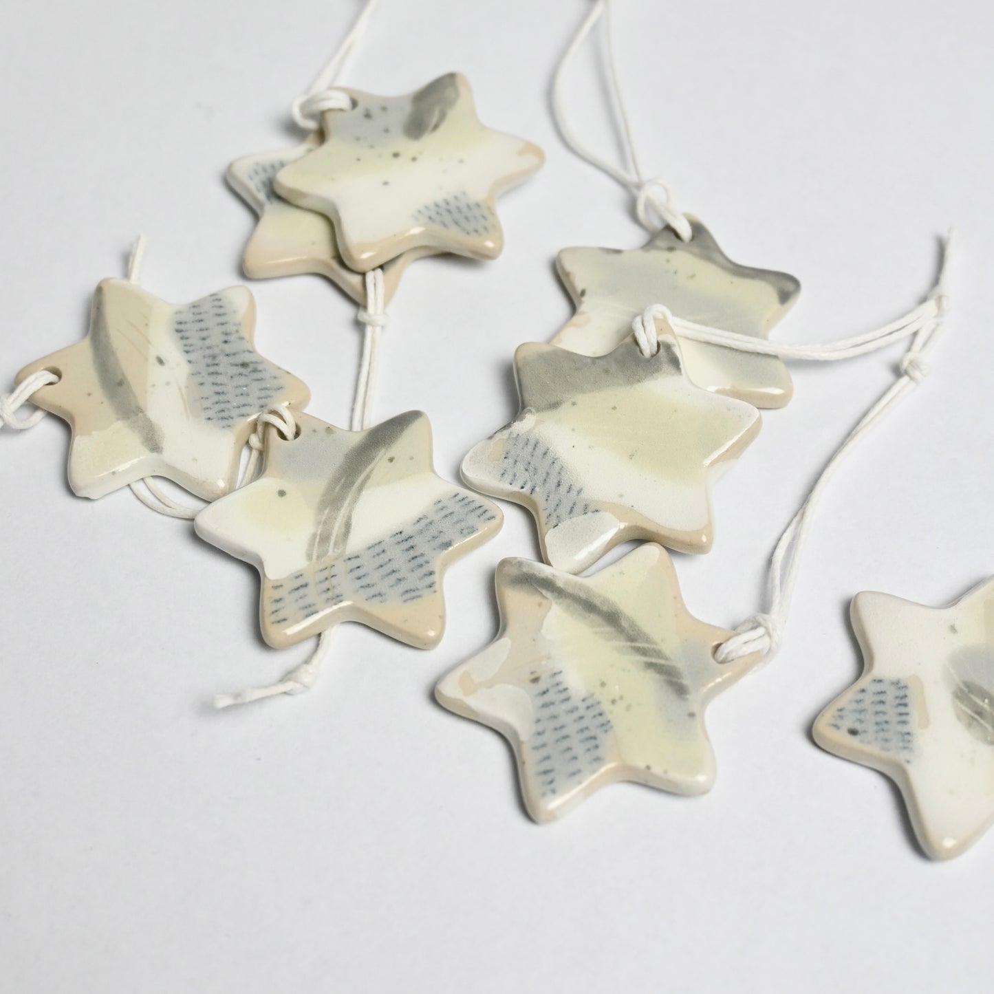 2024 Ceramic Hanging Decoration - Snowy Landscape Small Star