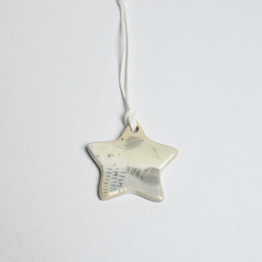 2024 Ceramic Hanging Decoration - Snowy Landscape Mini Star